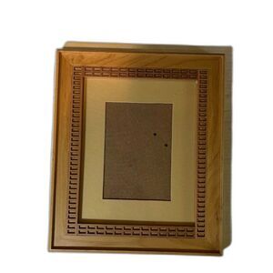 Modern Rustic Natural Woodtone Textured Hanging or Standing 8" x 10" Photo Frame